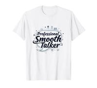 Rizzler Professional Smooth Talker Cadeau Amusant T-Shirt, Homme, Blanc, M