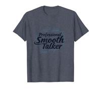 Rizzler Professional Smooth Talker Cadeau Amusant T-Shirt, Homme, Bleu Chiné, M