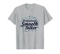 Rizzler Professional Smooth Talker Cadeau Amusant T-Shirt, Homme, Gris Chiné, 4XL