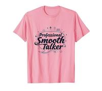Rizzler Professional Smooth Talker Cadeau Amusant T-Shirt, Homme, Rose, M