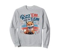 Rizzler RIZZ'EM avec TISM Patriotism Fox Mom Pride Support Sweatshirt