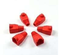 RJ-45 CAT6 CATinspectés Adaptateur Cap Ethernet Câble Réseau Connecteur Fiches RJ45 Capuchons Cat 5 CAT6 manchon de protection multicolore - Type Rouge-100 PCS