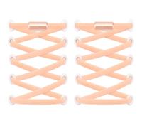 RJ-Sport (2 paires de lacets élastiques avec fermeture rapide, système de laçage rapide pour un confort unique et un maintien solide, avec capsules métalliques sans nouage, Peach Nectar)