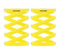 RJ-Sport Lacets de chaussures élastiques plats - 2 paires de lacets élastiques sans nœud pour chaussures pour adultes et enfants, 03 Jaune * 2, Taille unique