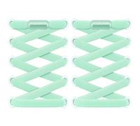 RJ-Sport Lacets de chaussures élastiques plats - 2 paires de lacets élastiques sans nœud pour chaussures pour adultes et enfants, 10 vert clair*2, Taille unique