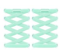 RJ-Sport Lot de 2 paires de lacets plats sans nouage - Lacets élastiques avec fermeture rapide - Système de laçage rapide pour un confort unique et un maintien solide - Avec capsules métalliques, vert