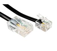 RJ11 Mâle Fiche vers 4 Fils RJ45 Mâle Fiche Plat câble Cordon 10 m Noir [10 mètre/10m]
