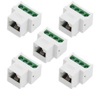 RJ11 Mounting Adapter-CAT3 Keystone Telephone Module-RJ11 6P4C Plug to 4 Pin Screw Fitting-Pack of 5