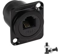 RJ11 Panel Mount Phone Adapter CAT3 RJ11 6P4C Female to Female Telephone Socket Connector Module,XLR Panel/D-Type Panel Mount,for Phone Modem