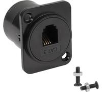 RJ11/RJ9 Panel Mount Phone Adapter CAT3 RJ11 4P4C (RJ9 4P4C) Female to Female Connector Module,XLR Panel/D Panel Mount,For IP Phone,Voice Service Headset
