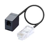 RJ45 à RJ11 Câble convertisseur - Adaptateur LAN à téléphone, câble de conversion réseau | RJ45 Male à RJ11 Extension féminine, RJ Connecteur Câble 8p4c à 6p4c pour le service téléphonique fixe