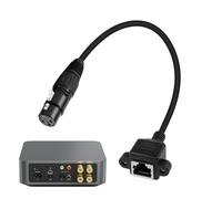 RJ45 Cable, Adapter Connector, 11.81in Network Extension, 3-Pin Female, Ethernet Converter for Audio Control, Stage Equipment, Signal Transfer, Controller Setup, Tech Gear, Wiring Accessories