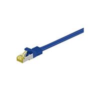 RJ45 Câble de Liaison, S/FTP (PiMF), avec CAT 7 Câble en Vrac, Bleu, 0.25m Longueur