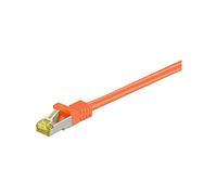 RJ45 Câble de Liaison, S/FTP (PiMF), avec CAT 7 Câble en Vrac, Orange, 0.25m Longueur