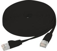 RJ45 - câble plat - CAT U/FTP - SNG - 10 m - 250 MHz - 100 ohms - cuivre - Noir