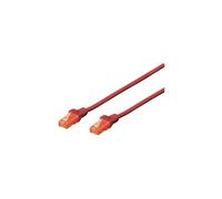RJ45 Câble réseau, câble patch CAT 6 U/UTP 1.00 m rouge torsadé par paire