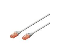RJ45 Câble réseau, câble patch CAT 6 U/UTP 2.00 m gris torsadé par paire