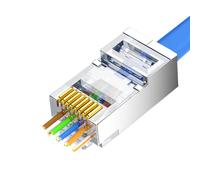 RJ45 Cat7 Connecteur 20/50/100pcs 8P8C UTP/FTP Réseau Plaqué Or Fiche Modulaire Câbles Ethernet Cat5e Cat6 Connecteurs