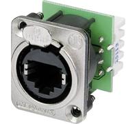 RJ45 connecteur de données série etherCon® D Neutrik NE8FDV-YK RJ45 femelle, droit NE8FDV-YK Pôle: 8P8C nickel 1 pc(s)