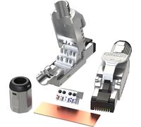 Rj45 Connectors Cat6A (2 Pack) Shielded Metal Die-Cast Field Modular Termination Plug 10G Easy Internet Tool Free Plugs For Cat6A Up To 22Awg Solid Bulk S/Ftp Ethernet Cable [SHU8274565]