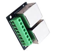 Rj45 Double Adaptateur Femelle Carte Réseau Adaptateur Rj45 Tourner 3.5 Pitching Terminal 8Pin Assemblage réseau Ethernet Borne à vis