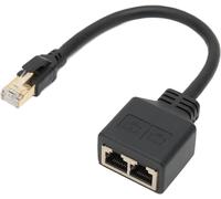 RJ45 Ethernet Splitter,Ethernet LAN Splitter Adapter 1 Male to 2 Female Ports,Adaptable to All Networks,Super Cat5,Cat5e,Cat6,Cat7