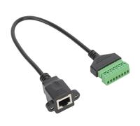 RJ45 Female Plug to 8 Pin Cable,Cordon d'extension pour adaptateur de réseau,Connecteur de bloc terminal à vis,Adaptateur de terminal sans soudure,Accessoires de réseau,Accessoires d'ordinateur