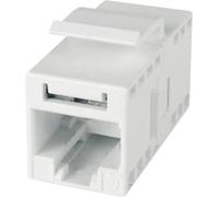 RJ45 femelle double, non blindé Telegärtner 100023168 RJ45 Boîtier femelle RJ45 blanc 1 pc(s)