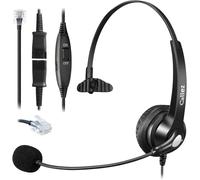 RJ45 Mono Fixed Phone Headset with Microphone Noise Cancelling & Quick Disconnect,Wired Phone Headset Compatible with Siemens Unify Openstage 30 40 60 80 Mitel/Aastra 5370 6867i 6773 Phone