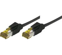 Rj45 Patch On Cat7 Cable S/ftp Lszh Snagless Black - 0,3 M