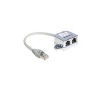 rj45 port doppler 1 x rj45 prise mâle > - 2 x rj45 buchsen (1 x ethernet, 1 x isdn rnis), 65441