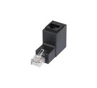 RJ45 réseau informatique Adaptateur CAT 5e Coudé vers le haut à 90° [1x RJ45 mâle - 1x RJ45 femelle] 0.00 m noir