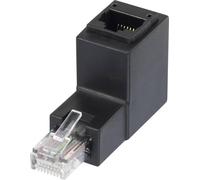 RJ45 réseau informatique Adaptateur CAT 5e Coudé vers le haut à 90° [1x RJ45 mâle - 1x RJ45 femelle]
