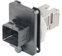 RJ45-Set de bride Variante 4 Telegärtner 100007419 RJ45 embase femelle à encastrer Pôle: 8P8C noir 1 pc(s)