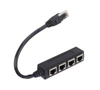 RJ45 Splitter Adaptateur 1 à 4 ports Transmission sans friction Excellente connexion Adaptateur de câble réseau