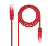 NANOCABLE 10.20.0100-R - Câble Ethernet RJ45 Cat.5e UTP AWG24, Rouge, 0.5mts