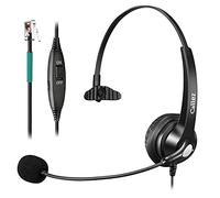 RJ9 Casque Téléphone Fixe avec Micro Anti-Bruit pour Aastra 6757i Polycom