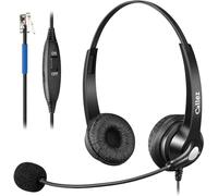 RJ9 Casque Téléphone Fixe avec Micro Anti-Bruit pour Cisco 7821 8851 7962G