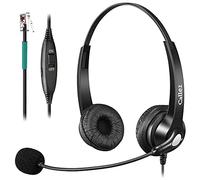 RJ9 Casque Téléphone Fixe avec Micro Anti-Bruit pour Polycom Aastra Avaya