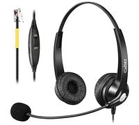 RJ9 Casque Téléphone Fixe avec Micro Anti-Bruit pour Yealink T54W Snom D785