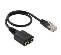 Rj9 Male To 2 X 3.5mm Jack Telephone Adapter Cable1 X 3.5mm Trs Jack Headset + 1 X 3.5mm Trs Jack MicrophoneRj9 4p4cCisco Ip Phones Headset Converter