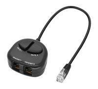RJ9 Phone Adapter Cable,4P4C Splitter Cable,Telephone Jack Y Cable with 2 Silent Buttons for Call Center 30cm (2 Mute)