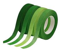 Rjayaa Lot de 4 rubans de fleuriste vert autocollant en crêpe fleuriste pour bouquet, bouquet, bricolage, artisanat