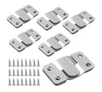 Rjayaa Lot de 6 paires de crochets de fixation encastrés très résistants avec vis pour miroir et tête de lit 53 mm