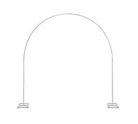 RjcdOPL Arche de Mariage en Métal, Cadre Arqué 2,3 x 2,3 m, Support de Fond de Fleurs et Ballons, Peinture Cuite, Charge 4-5 kg, Décoration pour Mariages, Fêtes, Anniversaire (Blanc)