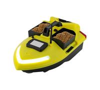 RjcdOPL Bateau d'appâts avec GPS, Bateau Amorceur Télécommandé 500M, Double Moteur, 3 Compartiments 2kg, Croisière Automatique, Batterie 12000mAh Autonomie 4h, pour Pêche en Eau Douce (Jaune)