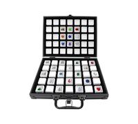 RjcdOPL Boîte de Rangement Pour Pierres Précieuses avec 70 Coffrets de 3 x 3 cm, Boîte de Présentation à Bijoux, Pour Diamants, Pierreries, Boucles d'oreilles, Perles