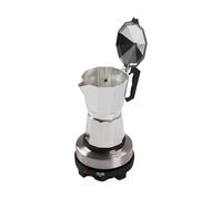 RjcdOPL Cafetière Électrique Italienne avec Base 500W, Pour 3 Tasses à Espresso, 5 Températures Réglables jusqu'à 200℃, Alliage d'aluminium, Arrêt Automatique (150ml)