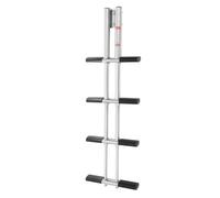 RjcdOPL Échelle de Bateau Télescopique 4 Marches, Échelle Extensible en Acier Inoxydable, Capacité 408 kg, Pliable Réglable 35-105 cm, Marches Antidérapantes, pour Bateau, Yacht, Piscine