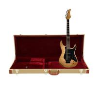 RjcdOPL Étui Rigide pour Guitare Électrique, Bois et PU Imperméable, avec Serrures Métalliques, Rembourrage Épais avec Doublure Pelucheuse, 105 x 36 x 11 cm (Jaune)